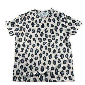 Cheetah Print Scoop Neck T-shirt Size XL